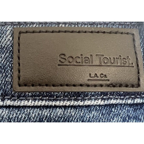 Hollister Social Tourist Jeans Women’s 27 Blue Ultra High Rise Straight Distress - Picture 11 of 13